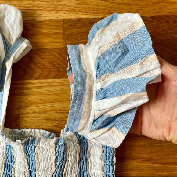 NWOT ASOS Ruffle Strap Striped Jumpsuit XS. MSRP $59 - Picture 4 of 11